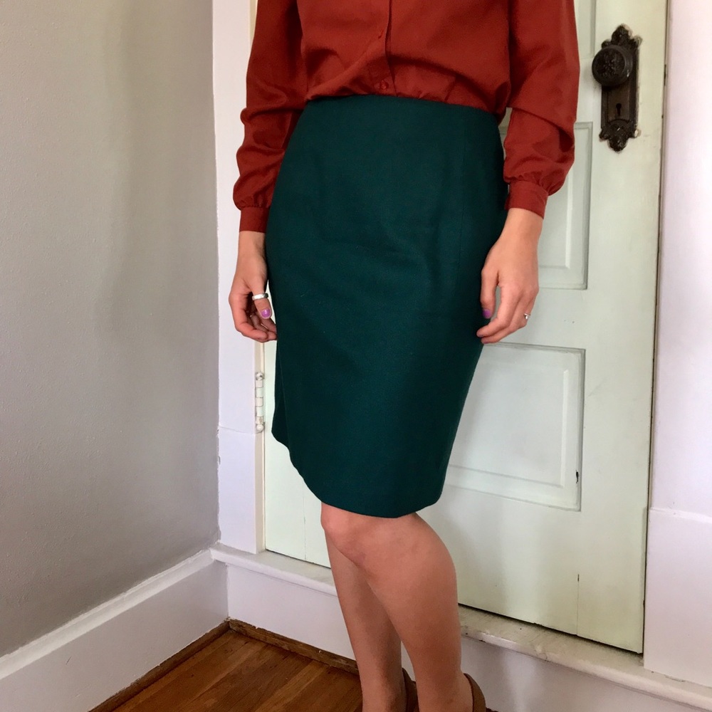 Vintage Wool Pencil Skirt